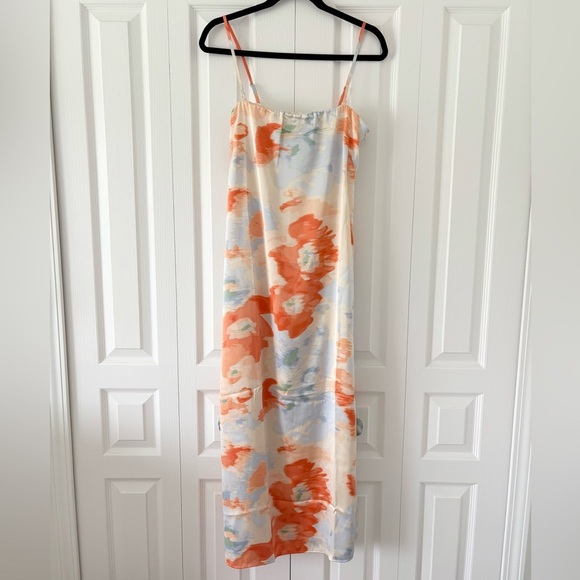 Abercrombie and Fitch Strapless Orange and Cream Dress - Picture 2 of 10
